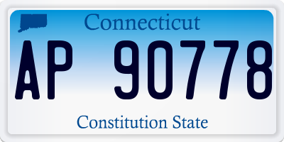 CT license plate AP90778