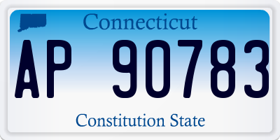 CT license plate AP90783