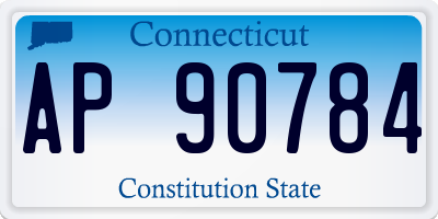 CT license plate AP90784