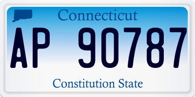 CT license plate AP90787