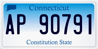 CT license plate AP90791