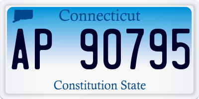 CT license plate AP90795