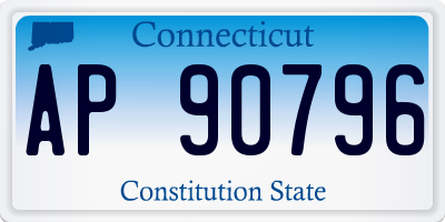 CT license plate AP90796