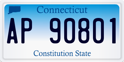 CT license plate AP90801