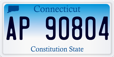 CT license plate AP90804