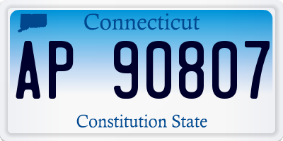 CT license plate AP90807