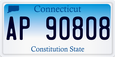 CT license plate AP90808