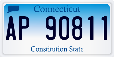 CT license plate AP90811