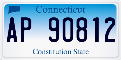 CT license plate AP90812