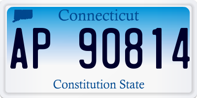 CT license plate AP90814