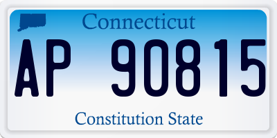 CT license plate AP90815