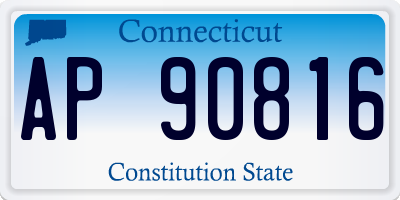 CT license plate AP90816