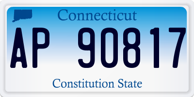 CT license plate AP90817