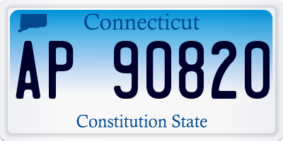 CT license plate AP90820