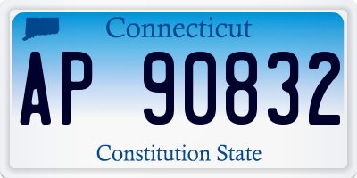 CT license plate AP90832