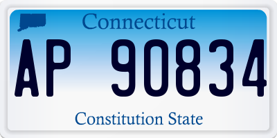 CT license plate AP90834