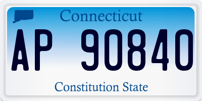 CT license plate AP90840