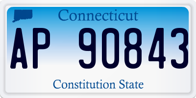 CT license plate AP90843