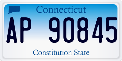 CT license plate AP90845