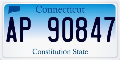 CT license plate AP90847