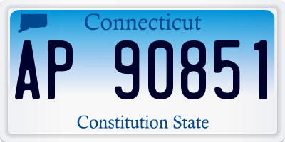 CT license plate AP90851