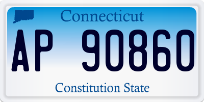 CT license plate AP90860