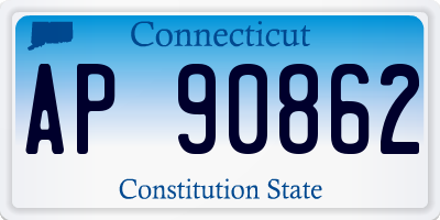 CT license plate AP90862