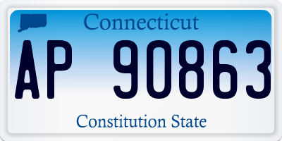 CT license plate AP90863