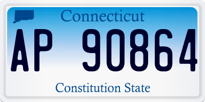 CT license plate AP90864