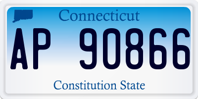 CT license plate AP90866