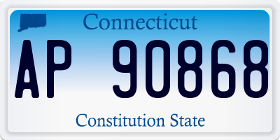 CT license plate AP90868