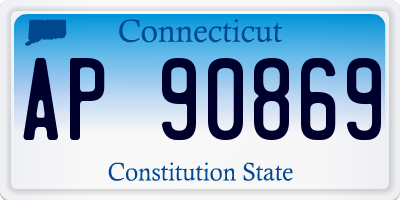 CT license plate AP90869