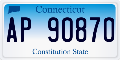 CT license plate AP90870