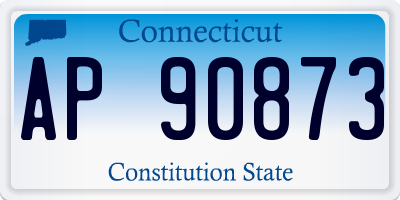 CT license plate AP90873