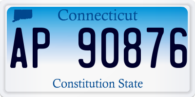 CT license plate AP90876