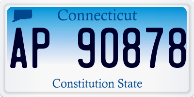 CT license plate AP90878