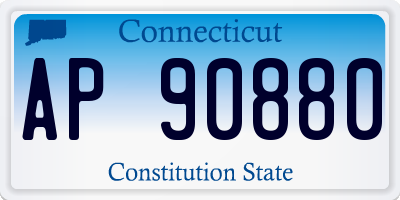 CT license plate AP90880