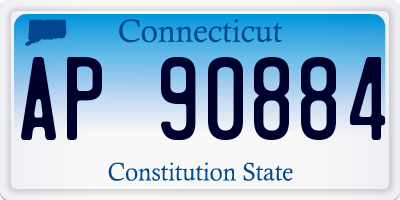 CT license plate AP90884