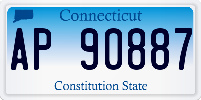 CT license plate AP90887