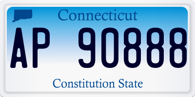 CT license plate AP90888