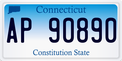 CT license plate AP90890