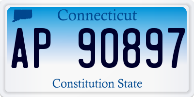 CT license plate AP90897