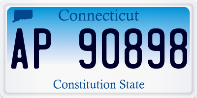 CT license plate AP90898