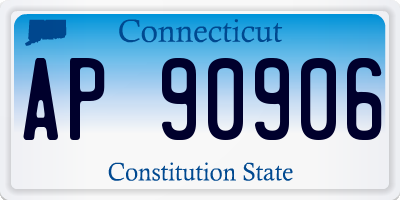 CT license plate AP90906