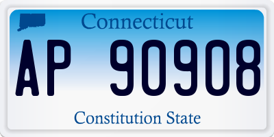 CT license plate AP90908