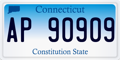 CT license plate AP90909