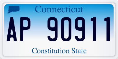 CT license plate AP90911