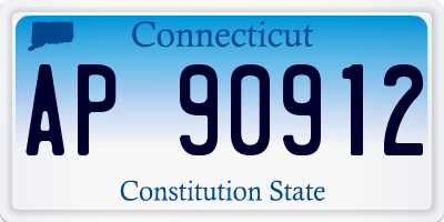 CT license plate AP90912