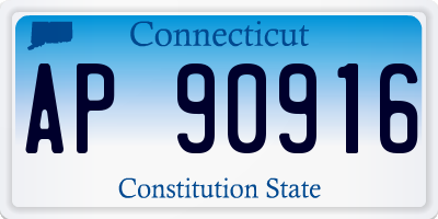 CT license plate AP90916