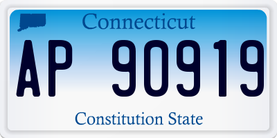 CT license plate AP90919